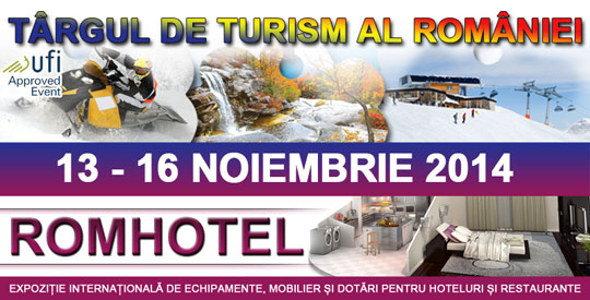 Targul de Turism al Romaniei si Romhotel: expozitia internationala de echipamente, mobilier si dotari pentru hoteluri si restaurante