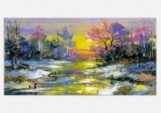 Tablou canvas cu natura de vis - Peisaj de iarna