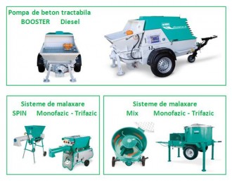 Pompa de beton tractabila