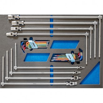 Set chei torx, imbus si chei tubulare articulate magnetice in T