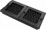 Grila speciala de ventilatie antica neagra dubla