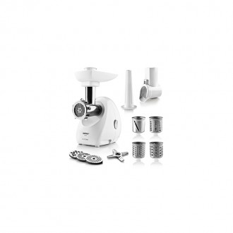 Masina de tocat carne Zelmer ZMM1084S, 1500 W, 2.3 kg/min, Alb