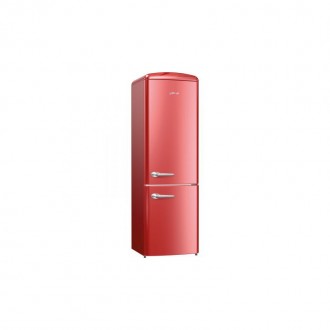 Combina frigorifica Gorenje Old Time ONRK193R, NoFrost Plus, 334 l, Clasa A+++, 194 cm, Bordo