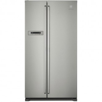 Side by side Electrolux EAL6240AOU, 577 l, Clasa A+, H 177 cm, No frost, Iluminare LED, Inox antiamprenta