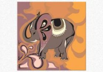 Tablou canvas cu animale - Ilustratie elefant