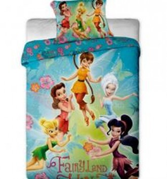 Lenjerie de pat din bumbac pentru copii Tinkerbell Fairies