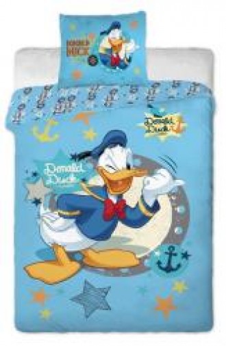 Lenjerie de pat din bumbac pentru copii Donald Duck