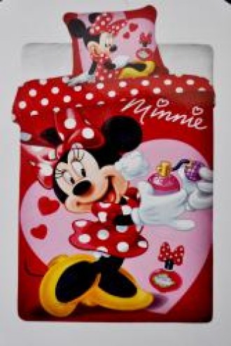 Lenjerie de pat din bumbac pentru copii Minnie Mouse parfume
