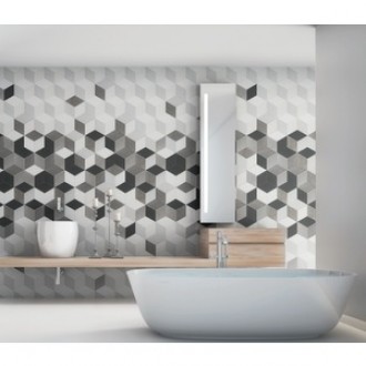 Faianta-gresie Toscana Tridi Negro hexagonala 25.8x29 cm