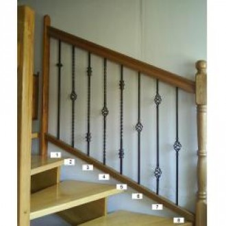 Balustrade combinate lemn - fier forjat