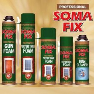 Spuma poliuretanica si Agent Curatare SOMA FIX