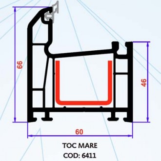 Tamplarie PVC 4 camere 60 mm Toc mare