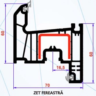Profil PVC Windoline seria 5 camere Zet Fereastra 70 mm