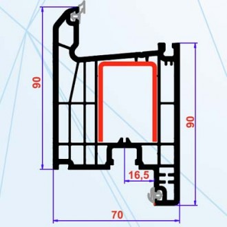 Profil PVC Windoline seria 5 camere Zet Usa 70 mm