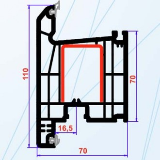 Profil PVC Windoline seria 5 camere Teu Usa 70 mm