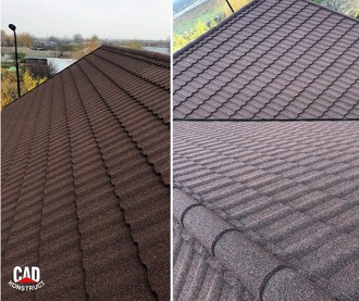Tigla metalica cu acoperire de piatra naturala Gerard Milano culoare Chestnut