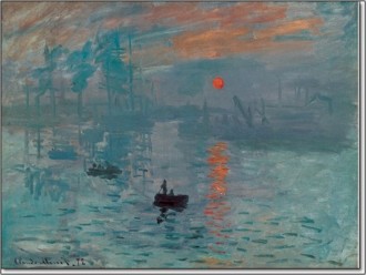 Tablou Monet ''Rasarit de soare'' inramat
