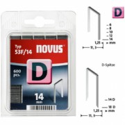 Capse plate D53F 14 mm /600 buc. pentru capsatoare Novus